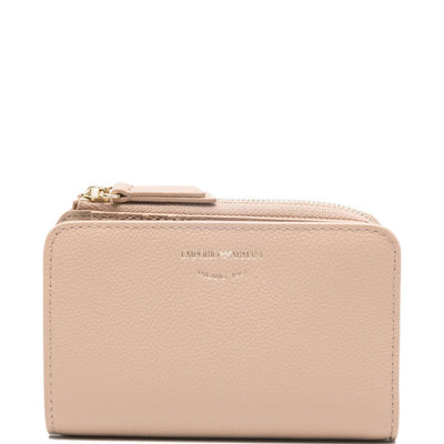 Emporio Armani Deer-Print Leather Bifold Wallet