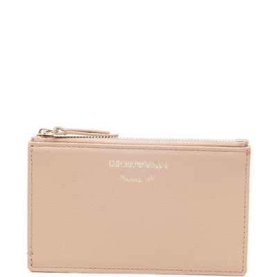 Emporio Armani Zipped Tumbled-Leather Card Holder