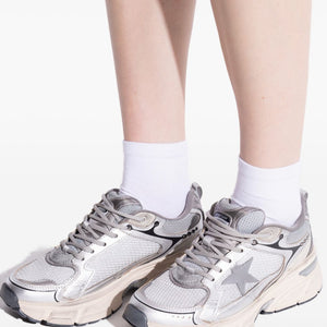 Golden Goose Lightstar Men's in grey mesh Sneakers