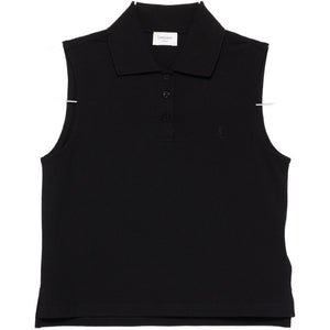 Saint Laurent Cotton sleeveless polo shirt