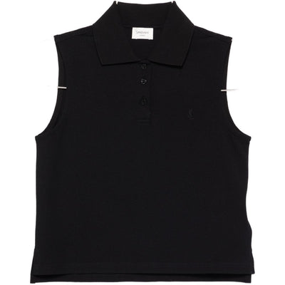 Saint Laurent Cotton sleeveless polo shirt