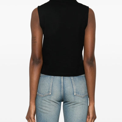 Saint Laurent Cotton sleeveless polo shirt