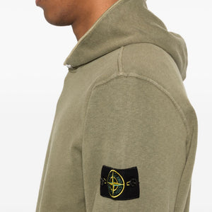 Stone Island Logo cotton hoodie