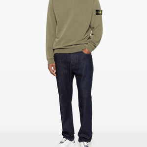 Stone Island Logo cotton hoodie