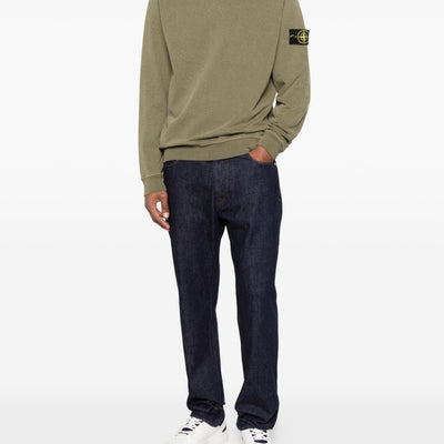 Stone Island Logo cotton hoodie