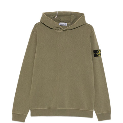 Stone Island Logo cotton hoodie