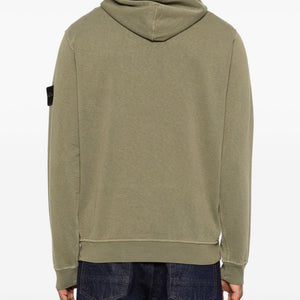 Stone Island Logo cotton hoodie