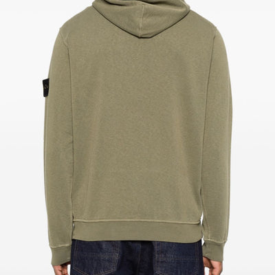 Stone Island Logo cotton hoodie
