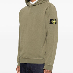 Stone Island Logo cotton hoodie