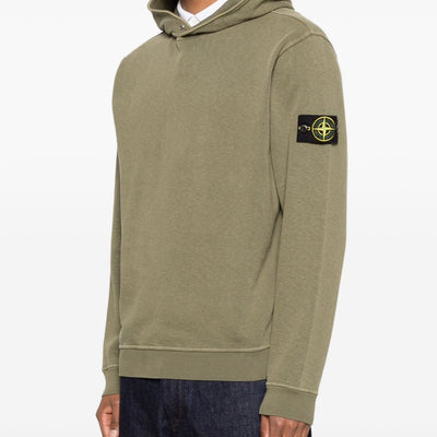 Stone Island Logo cotton hoodie