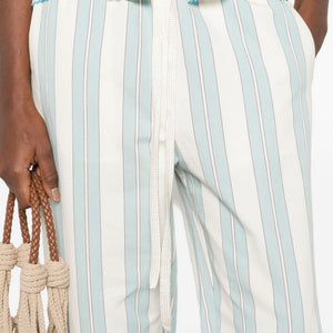 Forte Forte Striped drawstring trousers