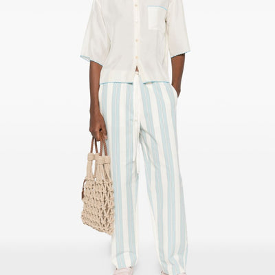 Forte Forte Striped drawstring trousers