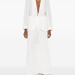 Forte Forte Embroidered cotton trousers