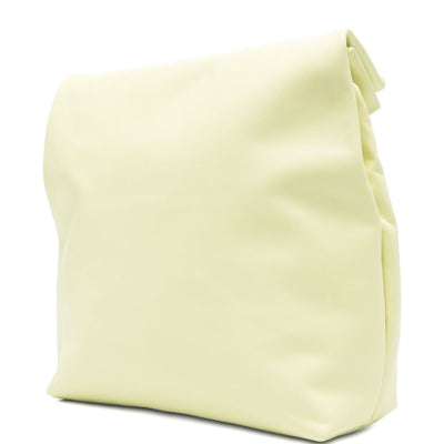 Cortana Delhi S, Large Lime Leather Clutch