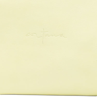 Cortana Delhi S, Large Lime Leather Clutch