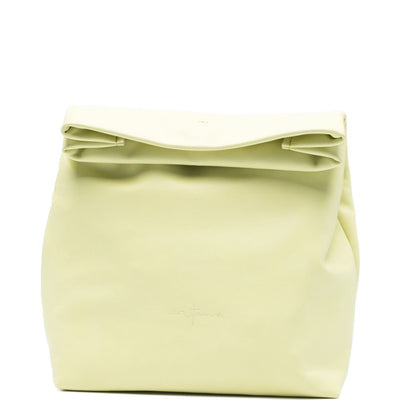 Cortana Delhi S, Large Lime Leather Clutch