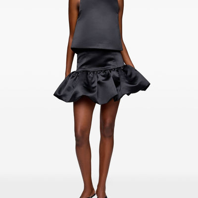 Ganni Satin mini skirt