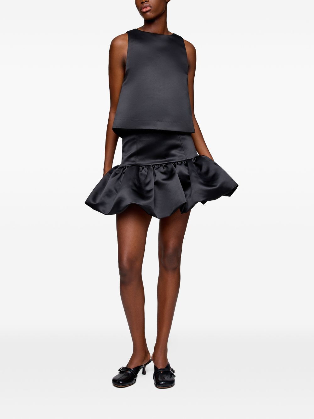 Ganni Satin mini skirt