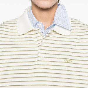 Dunst Striped cotton polo shirt