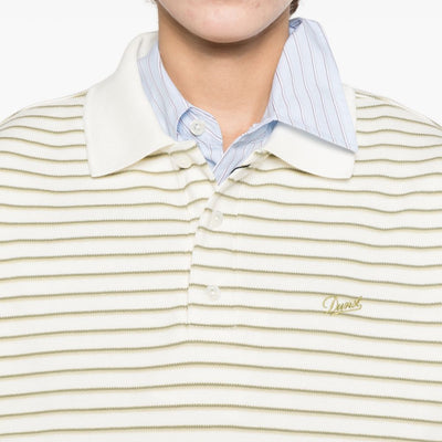 Dunst Striped cotton polo shirt
