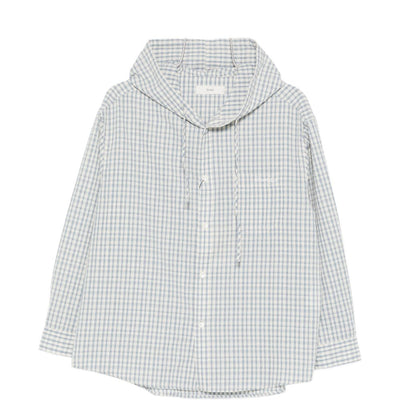 Dunst Checked hooded shirt