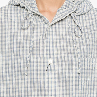Dunst Checked hooded shirt