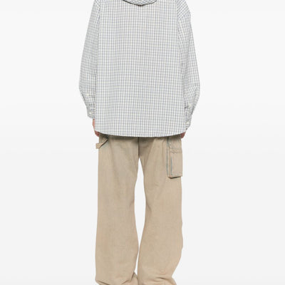 Dunst Checked hooded shirt