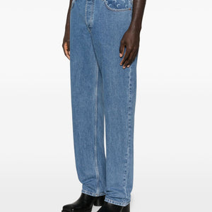 Marine Serre Straight leg denim jeans