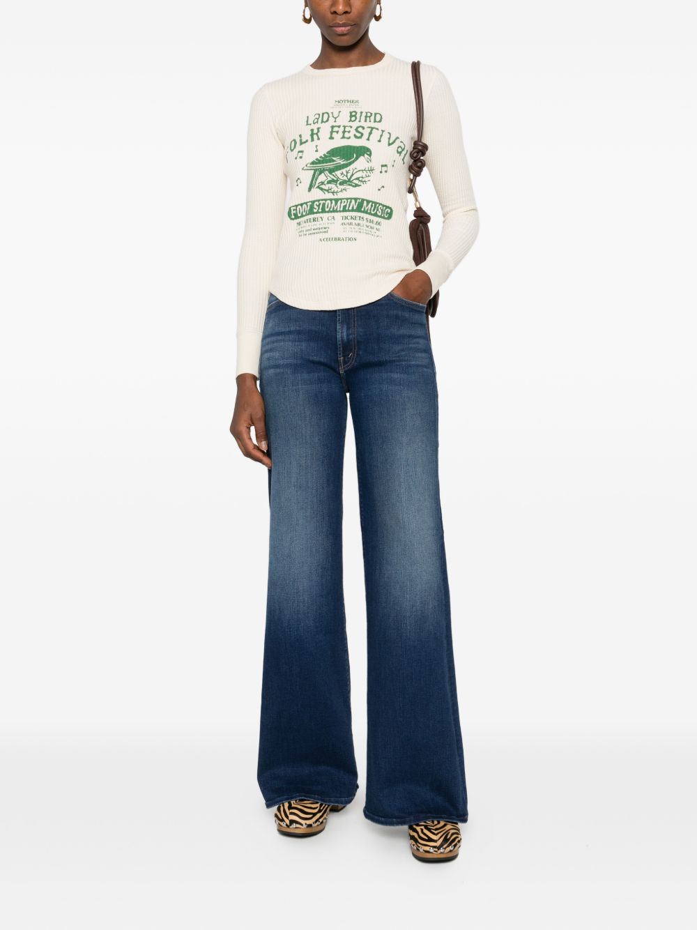 Mother The Hustler Roller Sneak denim jeans