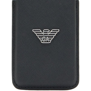 Emporio Armani Asv Regenerated Saffiano Magnetic Card Holder