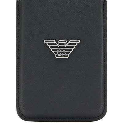 Emporio Armani Asv Regenerated Saffiano Magnetic Card Holder