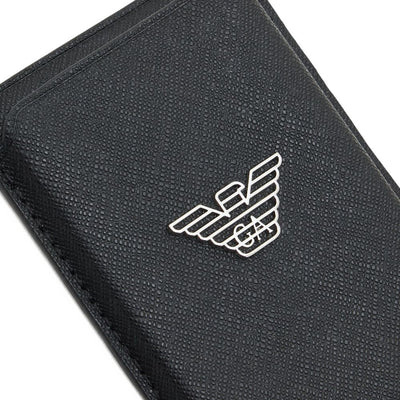 Emporio Armani Asv Regenerated Saffiano Magnetic Card Holder