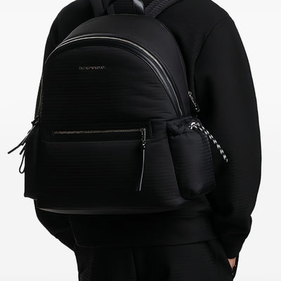 EMPORIO ARMANI EXCLUSIVE Emporio Armani Round Nylon Backpack With Monogram Lettering