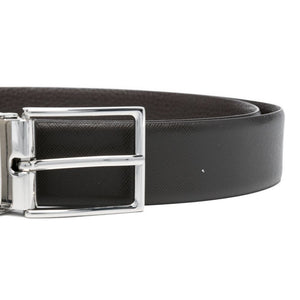 Emporio Armani Exclusive Reversible Saffiano Leather Belt