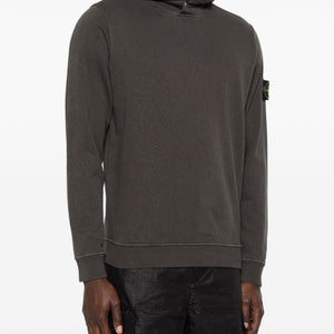 Stone Island Logo cotton hoodie