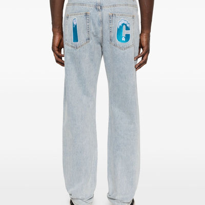 Icecream Crystal Running Dog denim jeans