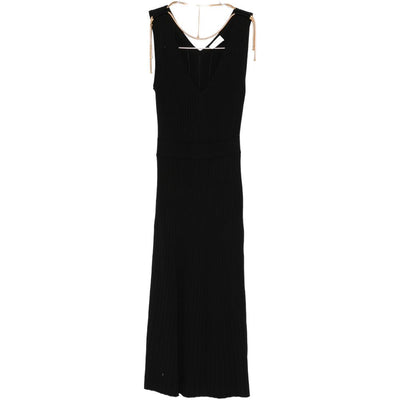 Elisabetta Franchi V-neck sleeveless side slit mid-length Knitted midi dress