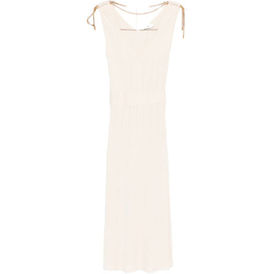 Elisabetta Franchi V-neck sleeveless A-line skirt Knitted midi dress