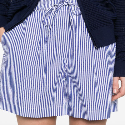 Parosh Striped cotton shorts