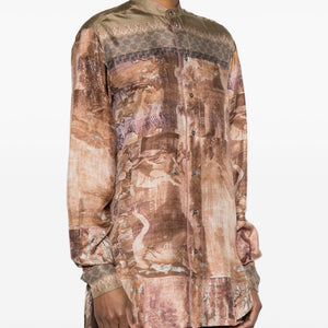 Pierre Louis Mascia Printed silk shirt