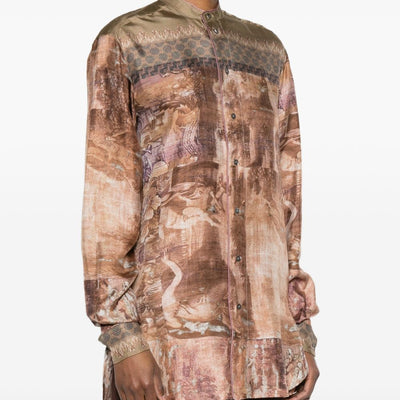 Pierre Louis Mascia Printed silk shirt