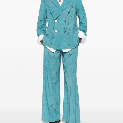 Pierre Louis Mascia Printed silk trousers