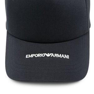 Emporio Armani Canvas Baseball Cap With Embroidered Logo