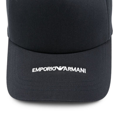 Emporio Armani Canvas Baseball Cap With Embroidered Logo