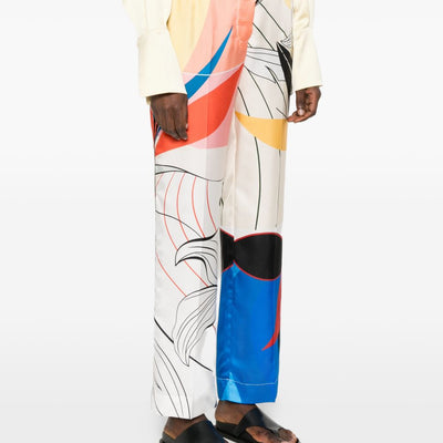 F.R.S . Printed silk trousers