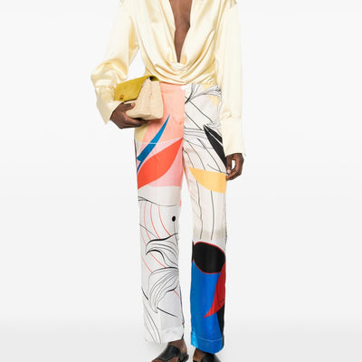 F.R.S . Printed silk trousers