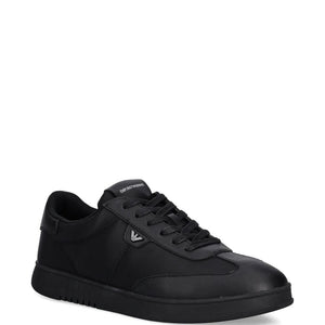Emporio Armani Nylon sneakers with leather details
