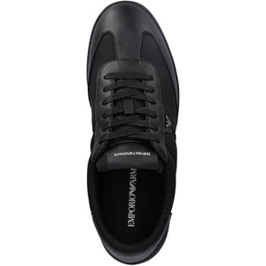 Emporio Armani Nylon sneakers with leather details
