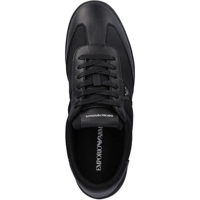 Emporio Armani Nylon sneakers with leather details