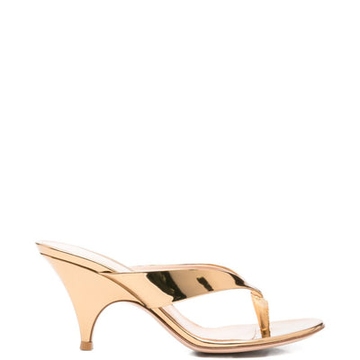 Gianvito Rossi Gianvito Sofia Thong 70 mirrored-leather sandals